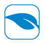 Leaf icon representing health and wellness